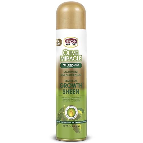 African Pride Olive Miracle Growth Sheen Spray 8 oz miniatura 1