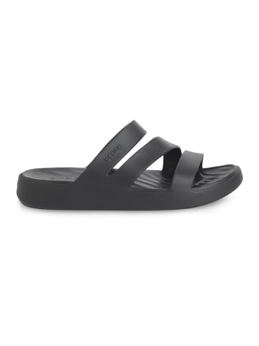 Image of Crocs Women's Getaway Strappy Blk Sandal, BLACK, 6 UK (W8)