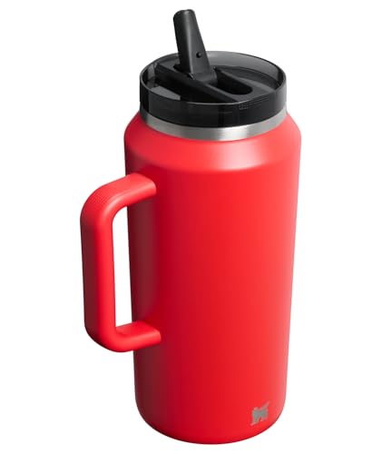 Image of STANLEY Quencher ProTour Flip Straw Tumbler with Leakproof Lid 64 oz | Built-In Straw & Handle | Cupholder Compatible for Travel | Insulated Stainless Steel Cup | BPA-Free | Chili Black