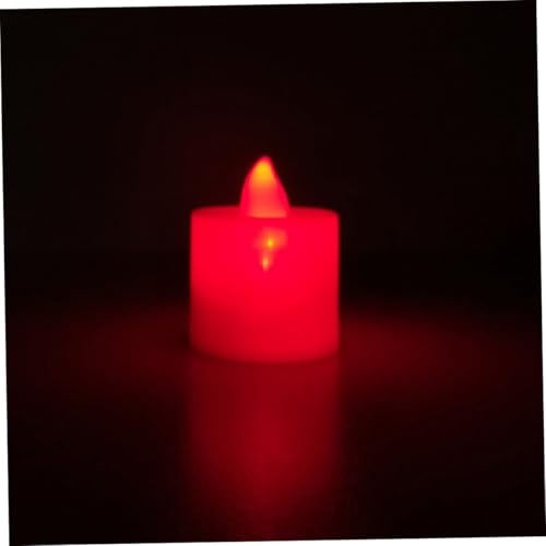 Luz de vela LED roja decorativa de estilo budista y velas sin llama para eventos 7