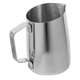 Zerodeko Jarra de Leche Inoxidable con Interior Espumador para Latte y Café Taza para Vaporizar Leche Resistente y para Uso Doméstico y Profesional