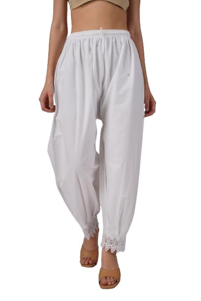 nayla creation Women's Cotton Salwar with lace afgani Loose Fit, Comfy Afgani Pants-picture-41