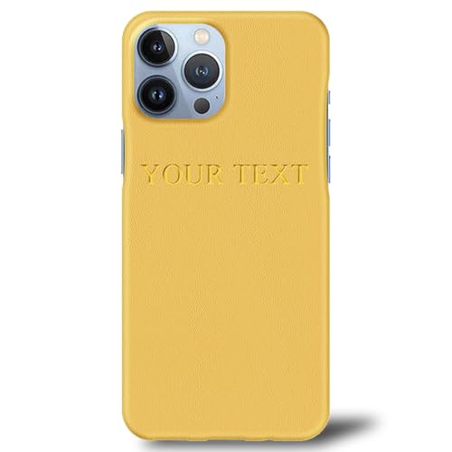 Custom Monogram Initial Leather Phone Case for iPhone 13 Pro