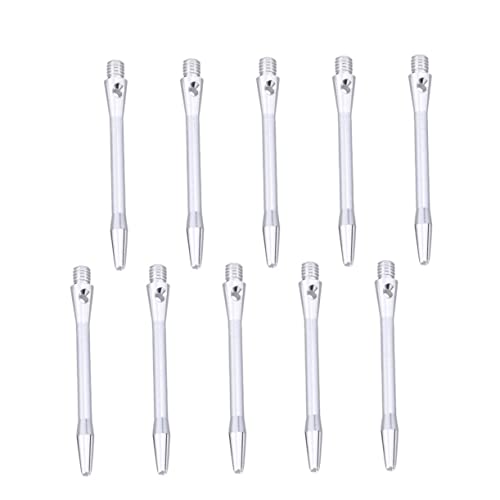 KICHOUSE 10pcs 48mm Aluminum Shafts Replacement 2ba Thread Standard for Flights Professional Set
