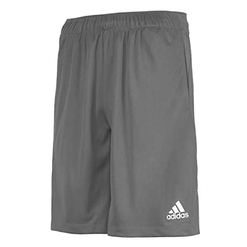 Short léger adidas Game Mode Knit gris et blanc à mailles extensibles S