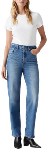 Levi's Ribcage Straight Ankle Jeans, Dance Around, 34W / 29L Donna
