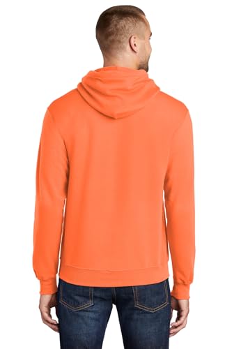 Port & Co Core Fleece Pullover Hooded Sweatshirt-PC78H-2XL-Neon Orange3