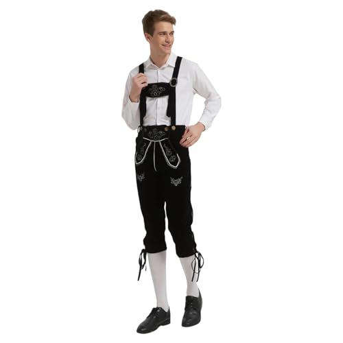 Pantalon tyrolien léger costume traditionnel d'été pour homme avec poche