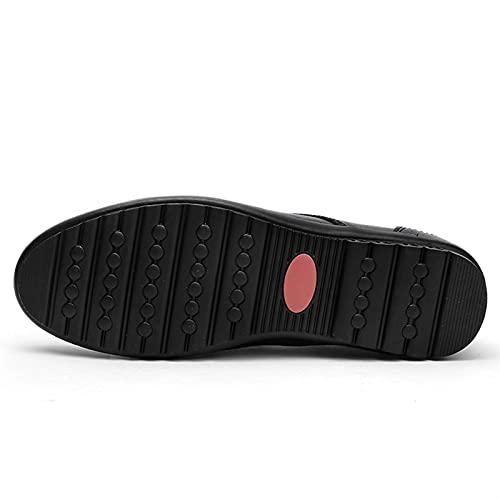 Men's Loafers Shoes Cowhide Stitching Details Round Toe Breathable Lightweight Comfortable Resistant Fashion Slip On4