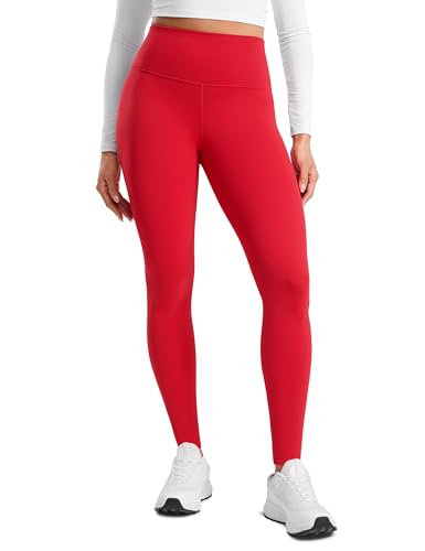 CRZ YOGA Matte Fleece Lined Leggings 28'' Aurora Red XX-Small