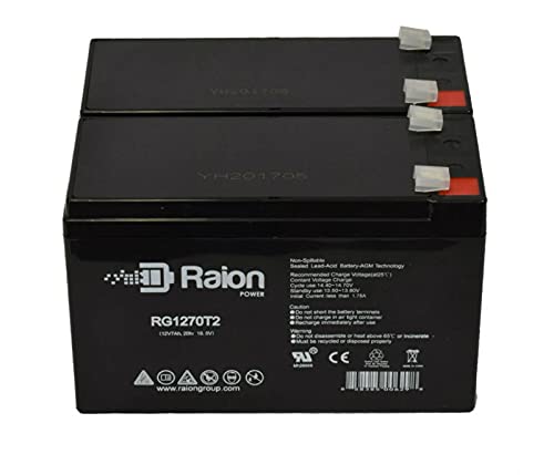 Raion Power RG1270T1 12V 7Ah Emergency Light Replacement SLA Battery for National Power Corporation GT026P4-2 Pack