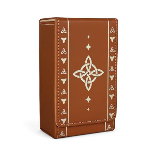 Leather Tarot Card Case with Witch’s Knot Design