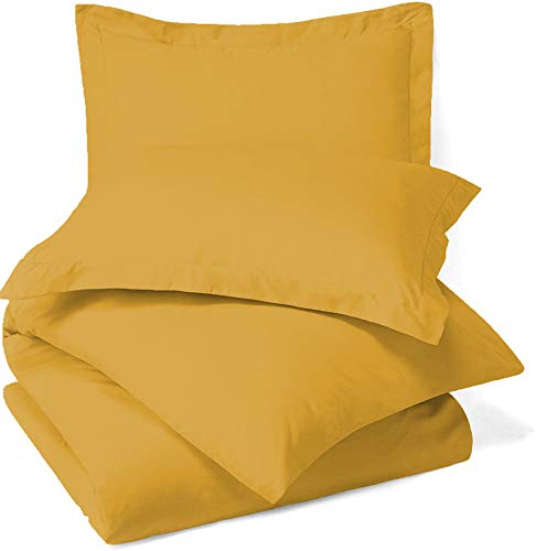 YRM Bedding's Gold Yellow 500-TC Hotel Colletion Egyptian-Cotton Bedsheet with 2 Pillow Covers Premium Bedsheet (108x110) Super King Size (18x28) Inches 2-Pillow Covers 1