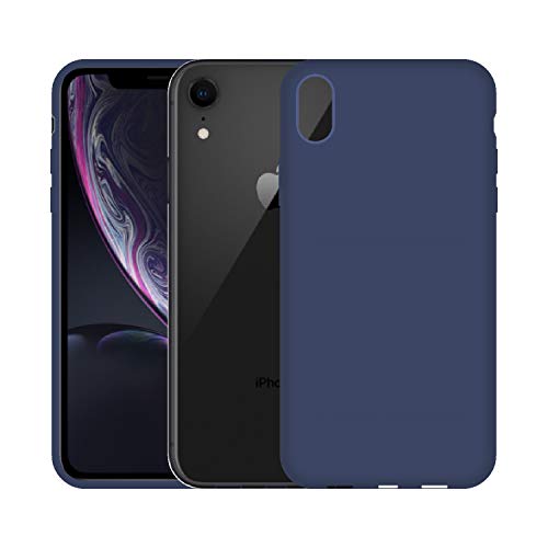 Image of Case Creation Luxurious OG Series for Apple iPhone XR Case Cover,Anti-Dirty Slim Case Frosted Matte Cute Candy TPU Raised Bezel (Splash of Color) Back Cover for iPhone XR -Navy Blue