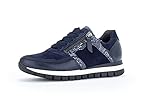 Gabor Damen Low-Top Sneaker, Frauen Halbschuhe,Wechselfußbett,Komfortable Mehrweite (H),schnürschuhe,schnürer,Woman,Marine/Midnight,37 EU / 4 UK
