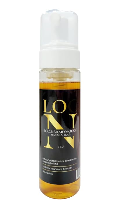 Loc N Loc & Braid Mousse - Maximum Hold - 7 oz/with a comb