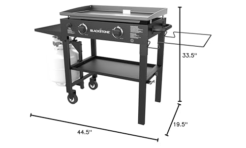 image for Blackstone 1853 Flat Top Gas Grill 2 Burner Propane Fuelled Rear Greas