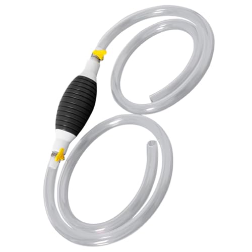 ELEOUTI Bomba Manual de Transferencia de Combustible para Coche, Manguera Flexible de 1,5 M, Kit de Sifón para Extracción de Gasolina y Aceite, Bomba Manual para Agua y Líquidos,