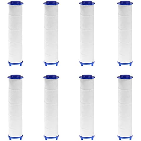 JINXIAN 8Pcs Shower Head Filter Universal PP Cotton Filter Shower Filters Core 8 x 2.5 cm Shower Head Replacement Filter Water Filter Element Cover