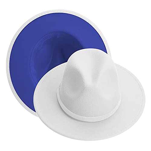 Image of KUJUHA Women Men Wide Brim Fedora Hat