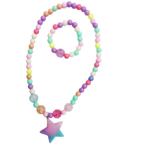 See full amazon price history chart for El Regalo 1 Pair Girls Kids Colorful Jewelry Sets | Colorful Princess Star/Mermaid Beaded Necklace & Bracelet Sets, Princess Necklace Bracelet Set El Regalo 1 Pair Girls Kids Colorful Jewelry Sets | Colorful Princess Star/Mermaid Beaded Necklace & Bracelet Sets, Princess Necklace Bracelet Set (B08RJMRFM9) Amazon Price History, Amazon Price Tracker