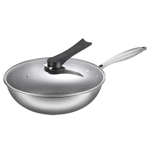 Wok antiadherente 12.5in acero inoxidable con tapa miniatura 1