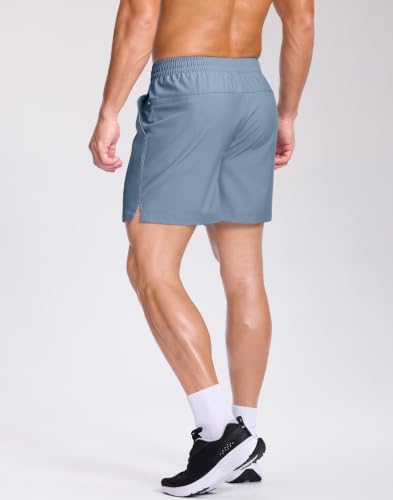 Image of GGJ Men's Lightweight Athletic Shorts with 2 Zipper Pockets 7 inch /9 inch /5 inch Gym Workout Running Quick Dry Tennis Shorts for Men