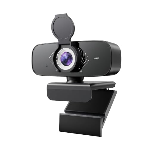 AEICIK 1080P Webcam with Microphone, Privacy Cover & USB-C Adapter