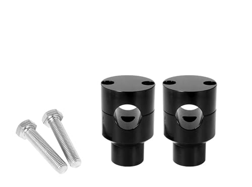 Pince guidon rehausseur 22mm noir pour le confort des longs voyages en moto