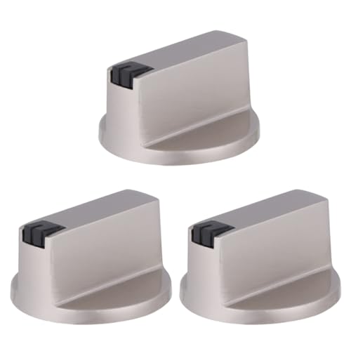 HOMSFOU Perillas Metálicas para Estufas de Gas Duradero Diseño Ergonómico 6Mm Accesorios de Cocina 3 Unidades