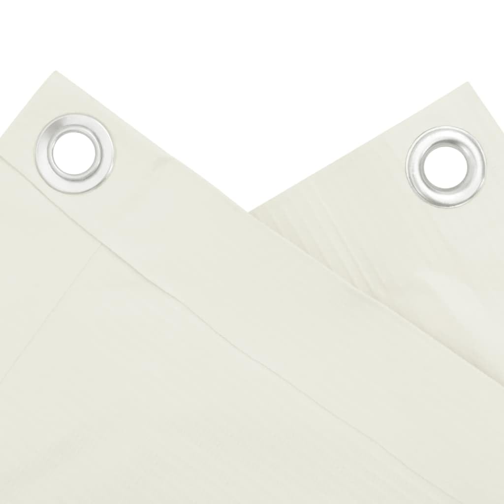 Homgoday Zewnętrzny parawan, biały parawan ogrodowy 600 x 120 cm PCV, zewnętrzny parawan balkonowy ogród, na zewnątrz ogrodowa, przegroda ogrodowa na zewnątrz, przegroda zewnętrzna