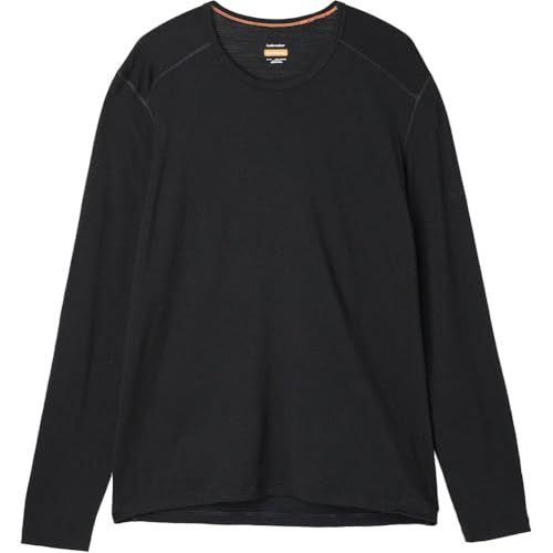 [icebreaker] [アイスブレーカー] 長袖カットソー ロンT メンズ M Merino 200 Oasis LS Crewe ブラック L