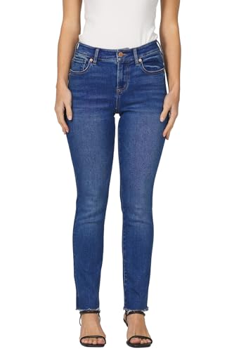 DEAR JOHN Blaire Straight Leg Jean Women’s Mid Rise Slim Fit Denim