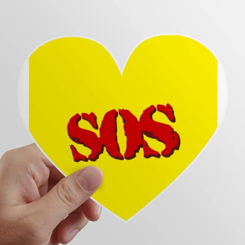 Concise il simbolo SOS Heart Vinyl Sticker Luggage Graffiti Decal