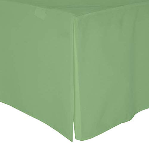 Image of Cottington Lane Crib Bed Skirt Pleated Crib Skirt Dust Ruffle, 100% Natural Cotton, Nursery Crib Toddler Bedding Skirts for Baby Boys or Girls, 14 inch Soft Crib Dust Ruffle Drop Crib Skirt-Sage