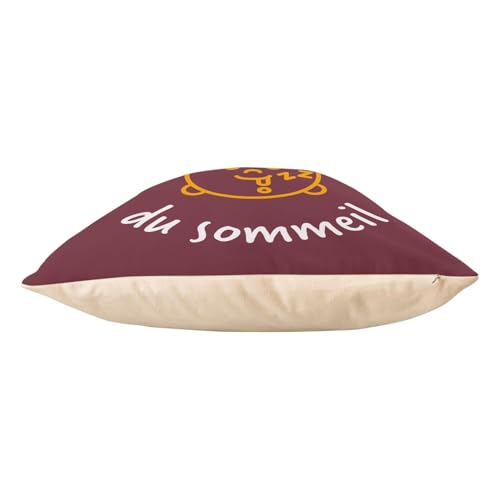 Coussin en velours rouge 40x40 cm humour bébé parent - 5