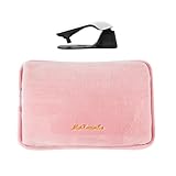 Bagmrteho Hot Water Bottle Electric Rechargeable Heating Pad,Portable Hot Water Bag,Soft Fleece Cover Warming Bag Pain Relief Warm Hand Treasure Explosion-Proof Electric Water Bag PVC (B02)