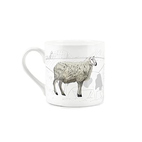 Purely Home Countryside Farmyard Sheep - Fine Bone China White Mug Coffee/Tea Present Gift for Animal Lovers - Image 2