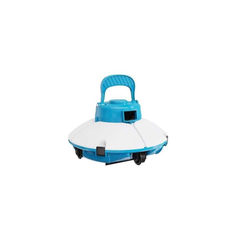 Bestway Robot Piscine Autonome Frisbee Bleu - Nettoyage Fond Plat - 5x3m Max