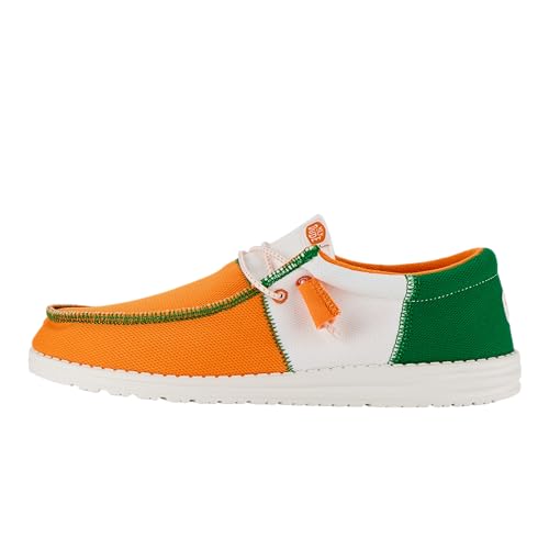 Image of HEYDUDE Wally Tri Varsity Sport Mesh - Orange /White /Green