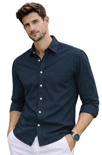 Image of Ben Martin Shirt for Men | Regular Casual Shirts for Mens' | Men's Casual Shirt's Slim Fit | Full Sleeve Cotton Shirts for Men's | Solid Shirt's for Mens Stylish | Formal & Casual Office Wear Shirts
