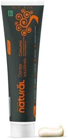ORGÂNICO NATURAL Creme Dental Natural com Extratos de Cravo, Cúrc...