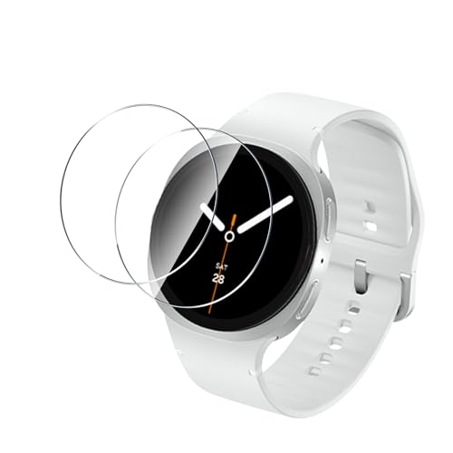 Aiziki [2 Stück Schutzfolie für Samsung Galaxy Watch 8 40mm Panzerglas [Unzerbrechlich TOP 9H Schutz] [Full Screen] Panz...