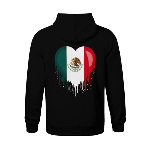 Kids Vintage Mexican Flag Mexico Hispanic Boys Girls Lightweight Kangaroo Pocket Fleece Hoodies3