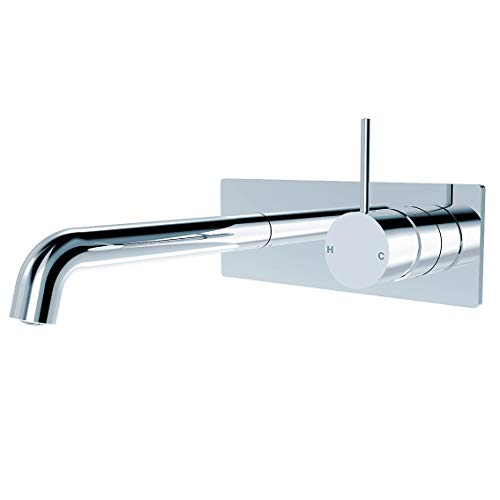 ZUKKI Chromage Robinet Lavabo Robinet Mural Pour Salle de Bain Kit Robinet Baignoire Robinet Mural de Lavabo Pour Salle de Bains Robinets de Baignoires Mitigeur Chromé Cover