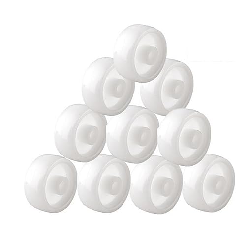 JOCCOS 10 uds/Lote 1,25 Pulgadas Rueda única luz Blanca PP plástico pequeño con diámetro 30mm Pieza Lisa polea de Cama Plegable
