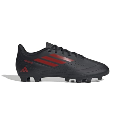 Image of ADIDAS Men's Deportivo III Flexible Ground Football Shoe (Core Black /Better Scarlet /Core Black)