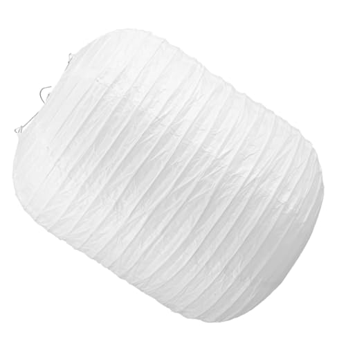 Angoily Pantalla de Lámpara Colgante de Papel Blanca Plegable Tamaño 30X40 CM Decoración para Hogar y Fiestas Adorno Ligero y Reutilizable Pantalla para Lámpara DIY
