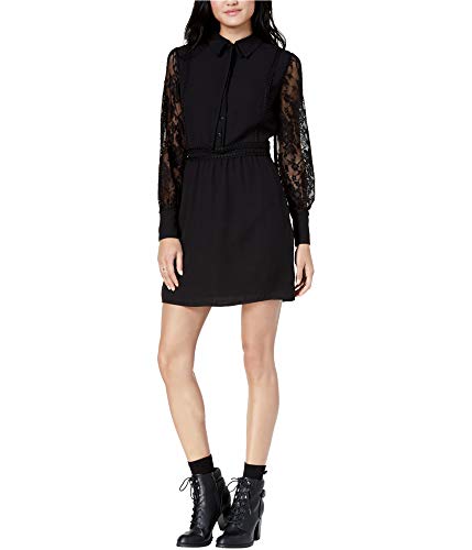 Maison Jules Womens Lace Contrast Mini Party Dress