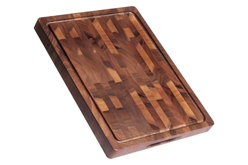 Comparison: Best Fissman Chopping Board 3 THETCHRY Walnut Wood Cutting Boards for Kitchen, Large Chopping Board Double Sided, End Grain Cutting Board with Handle, Charcuterie Butcher Block for Meal Prep & Serving with Gift Box, 17"×13"×1"